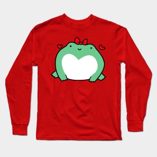 Love Frog with Bow Long Sleeve T-Shirt